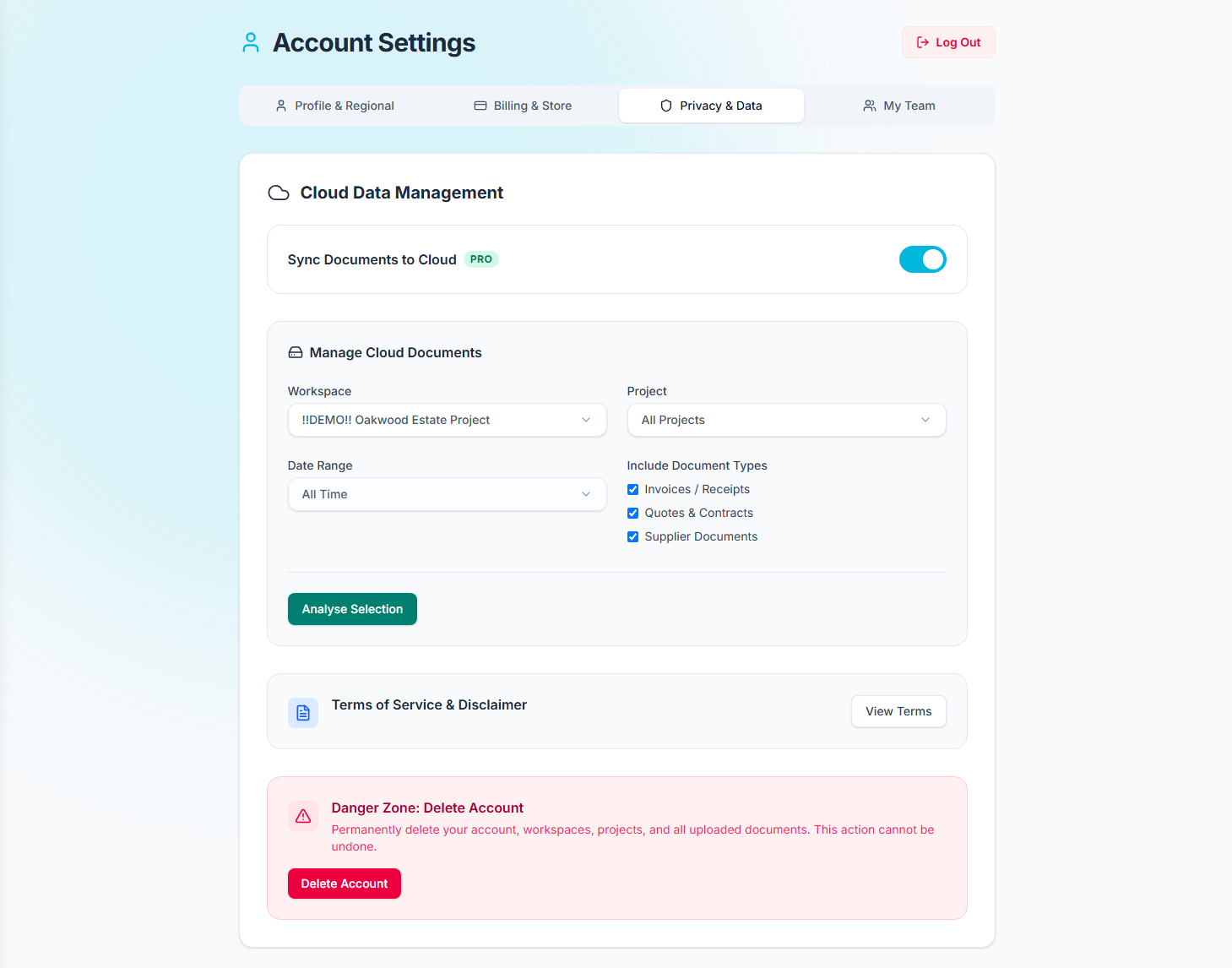 Privacy Settings